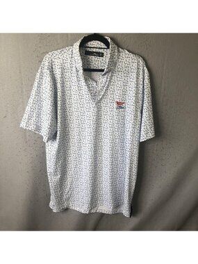 LACC 123rd US Open Polo Shirt Mens Large White Golf RLX Ralph Lauren All Over